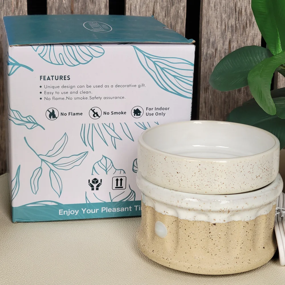Wax & Essential Oils Cream Electric Ceramic Warmer By Victoria Aroma